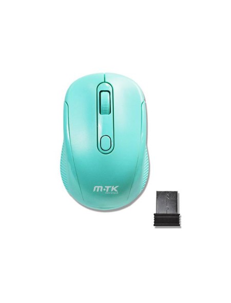 Raton inalámbrico GT641 krack 2.4Ghz / 1600 dpi / Verde agua / MTK
