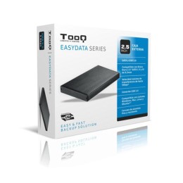 Caja externa aluminio 2.5 USB 3.1 Sata Tooq Negra 9.5mm TQE-2527B
