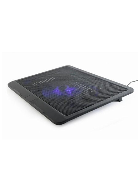 Base refrigeradora Gembird hasta 15 pulg./ Fan Silencioso 12cm / Usb / Led azul / NBS-1F15-04